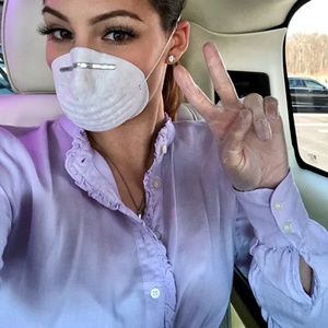 LOFT Lavender Button Down Top